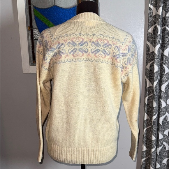 Vintage Shetland Wool Fair Isle Sweater SZ Medium - Picture 4 of 6